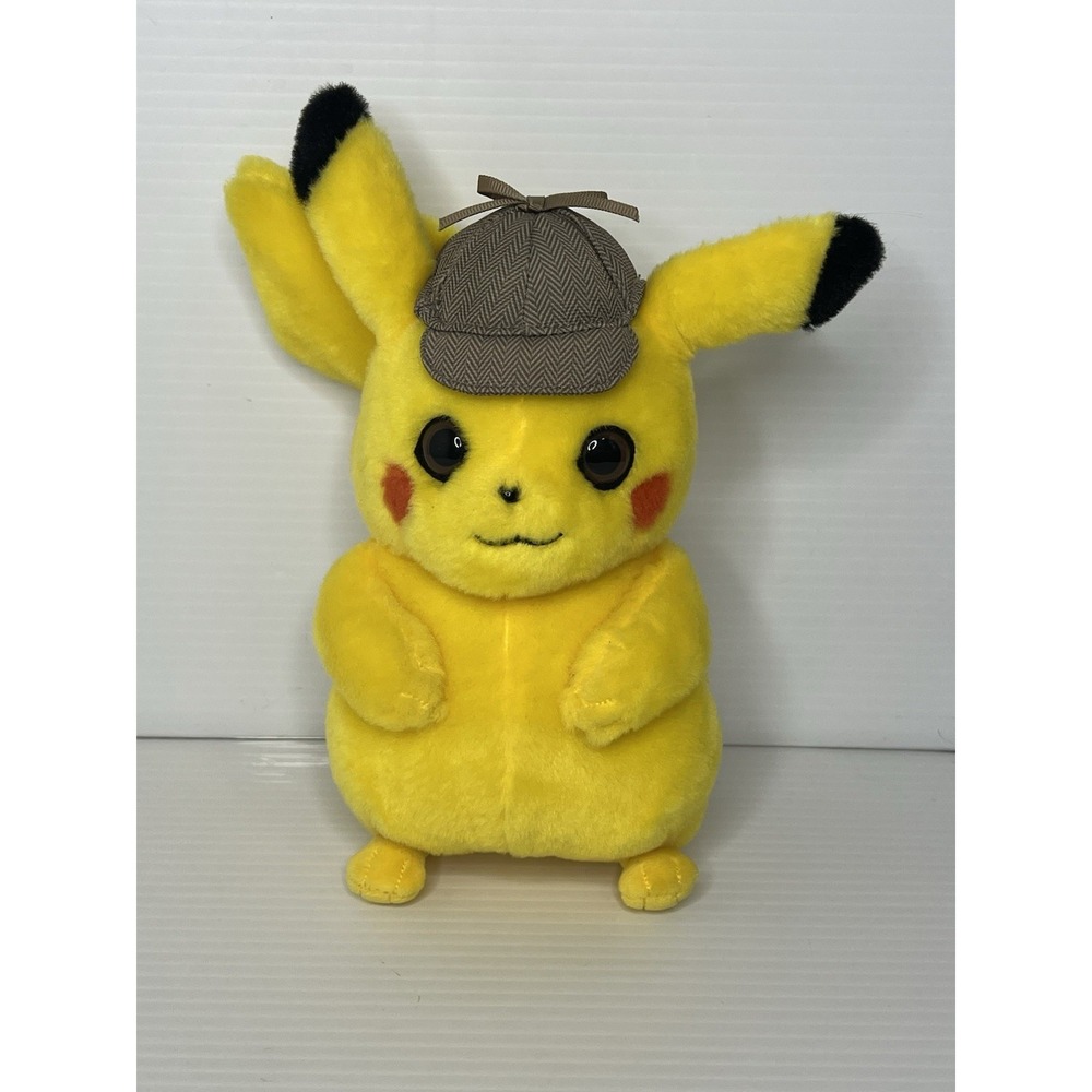 Detective Pikachu Pokémon Plush 10" Stuffed Animal Toy WCT Hat Wicked‎ Cool Toys
